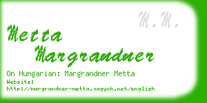 metta margrandner business card